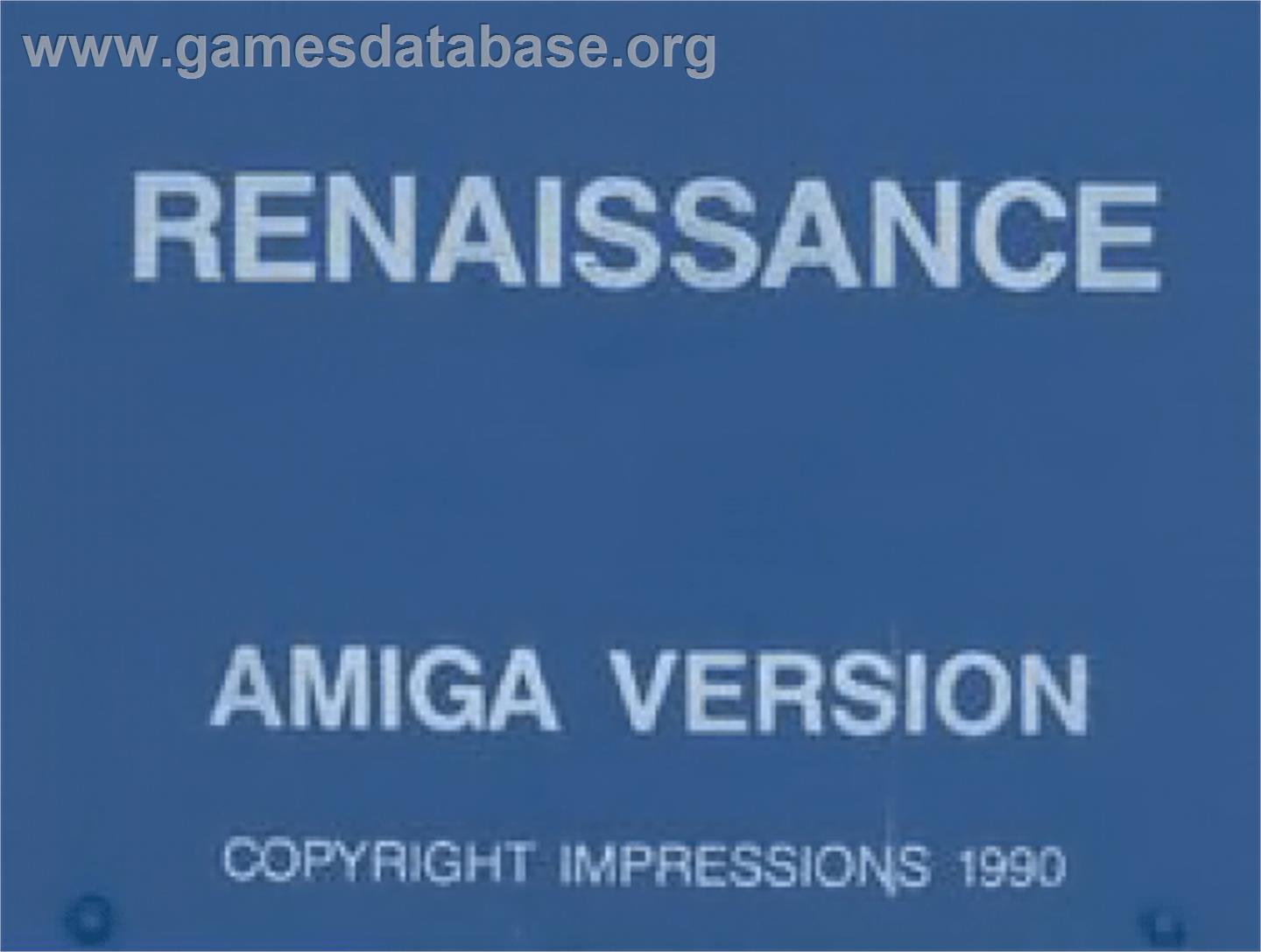 Renaissance - Commodore Amiga - Artwork - Cartridge Top